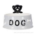 Custom Logo Printed Ceramic Pet Feeder Dog Bowl